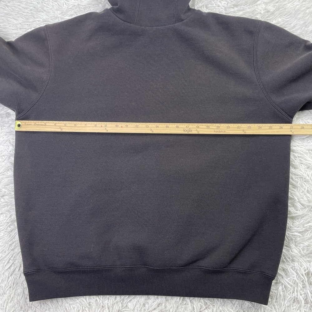 Carhartt Sweater Mens Large Black Thermal Lined Hooded Sweatshirt Hoodie J170 L - Picture 7 of 9